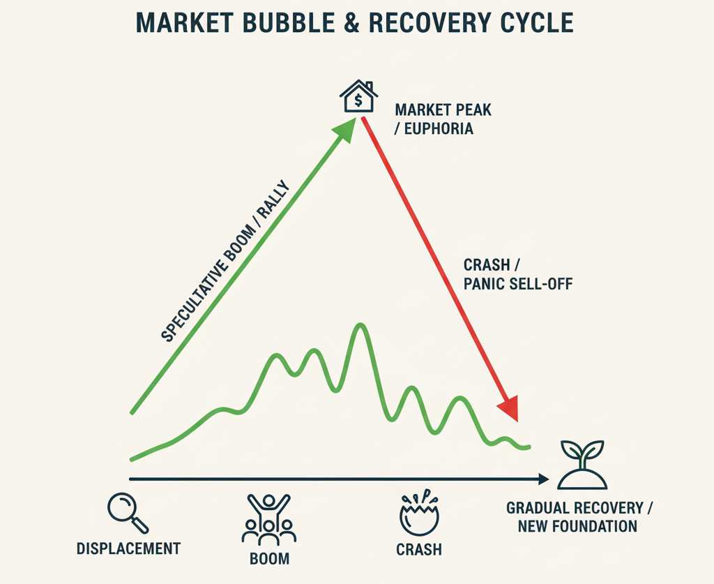 Stock market crash and recovery