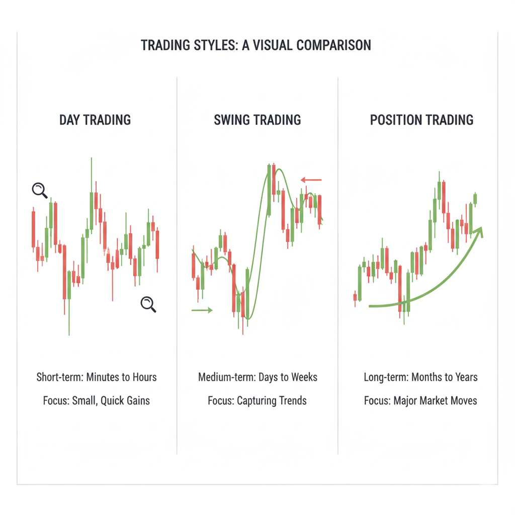 Types of trading explained with charts