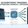 Algorithmic trading explained with automated system concept