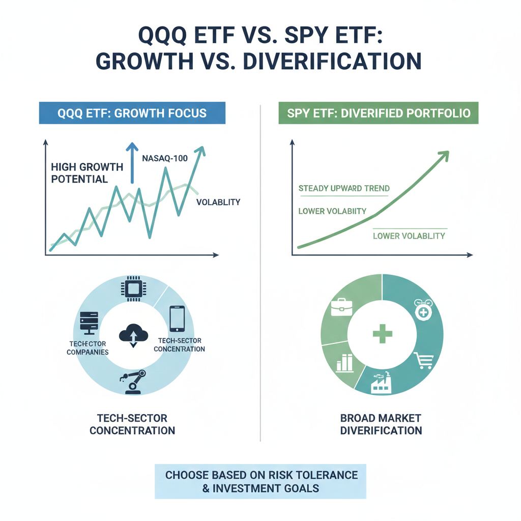 QQQ ETF vs SPY ETF comparison